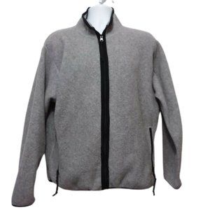 REI Groundbreaker Fleece Jacket Zip Pockets Full Zipper Gray